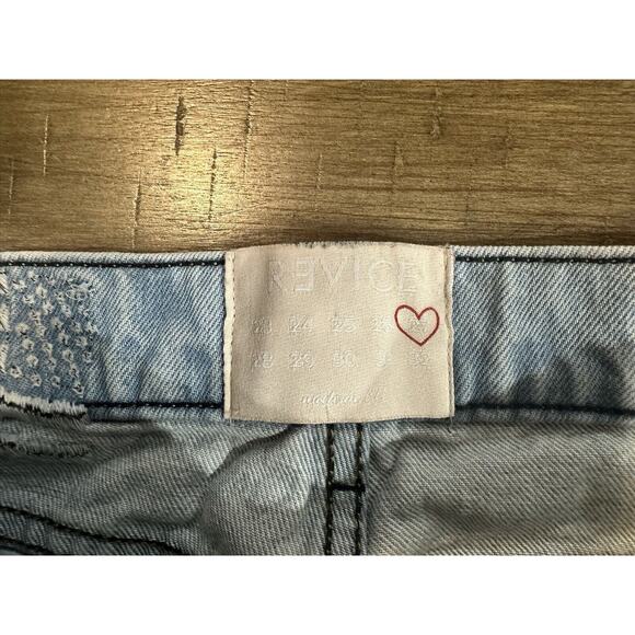 Revice Denim Color-block Two Tone Blue / Black Denim Jeans Women's Size 27 - Picture 3 of 11